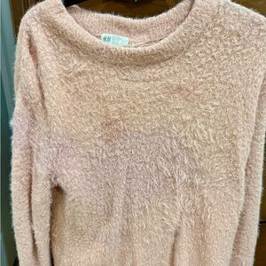H&M Pink Crew Neck Sweater Soft Knit Cozy